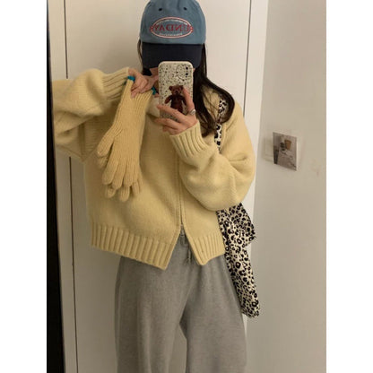 Damen Hoodie-Cardigan Kuschelig Reißverschluss Große Taschen Grau