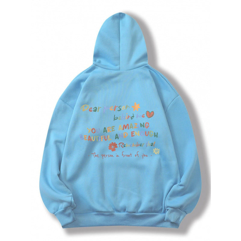 Damen Kapuzenpullover Komfort Passform Motivschriftzug Eveloria