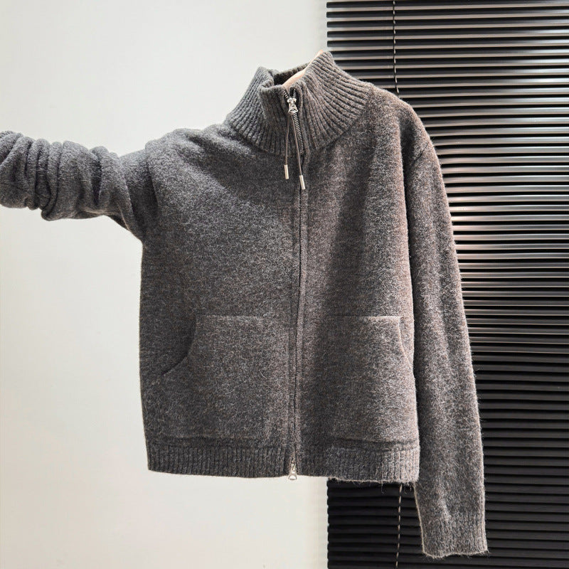 Damen Thermostrickjacke Hochschließend 2 Taschen Eveloria