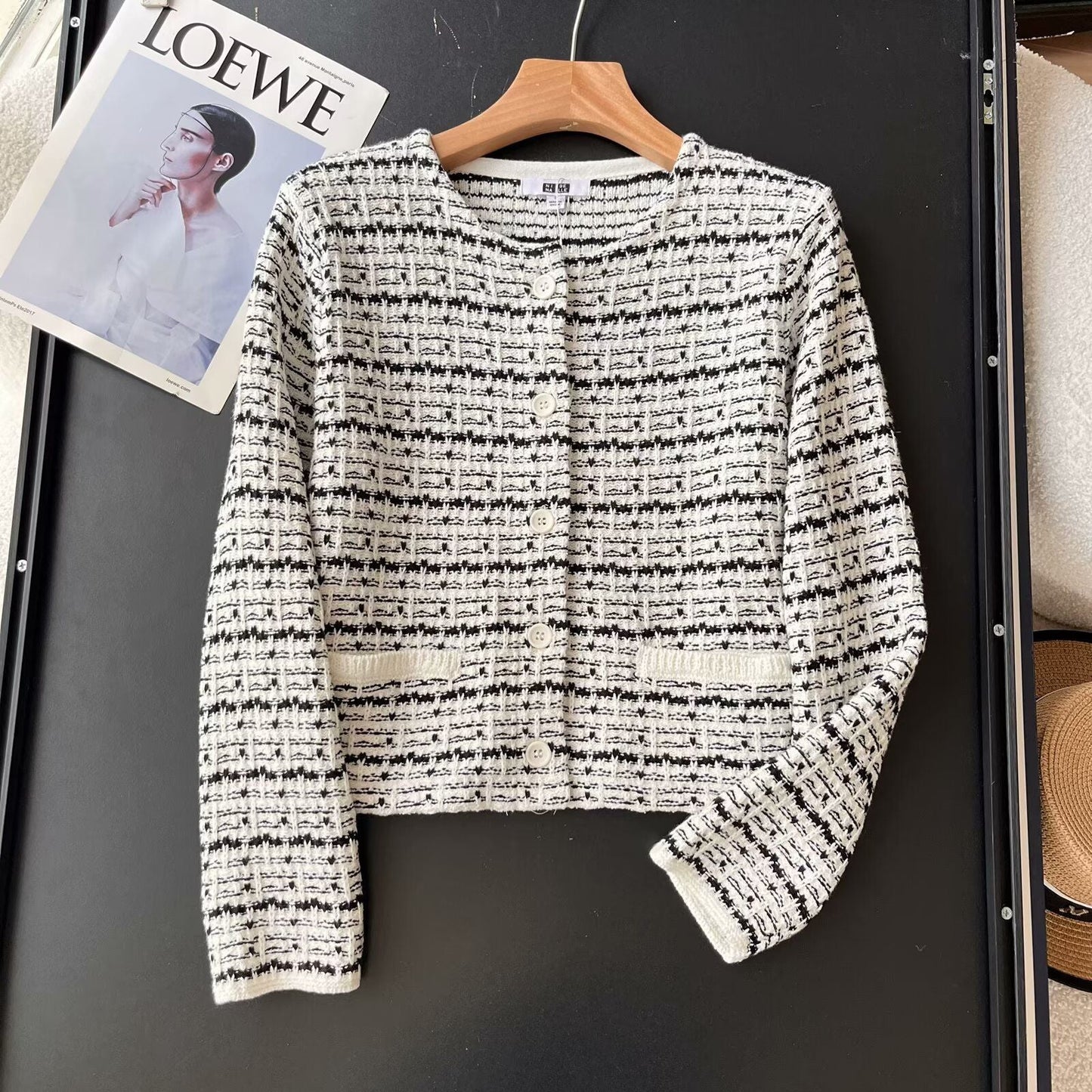 Damen Strickcardigan Strukturiertes Muster Eveloria