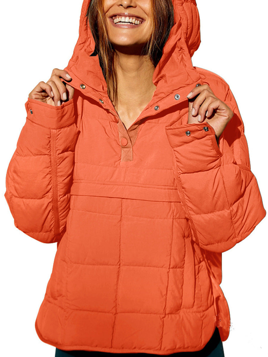 Damen Steppjacke Übergröße mit Kapuze Eveloria