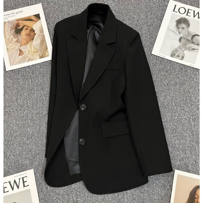 Damen Blazer Tailliert Kontrastknöpfe Eveloria