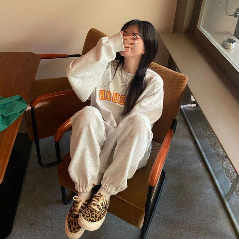 Damen Oversized Sweatshirt-Hosen-Kombination Bequem Eveloria