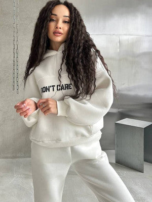 Damen Hoodie Sportlich mit Schriftzug Eveloria