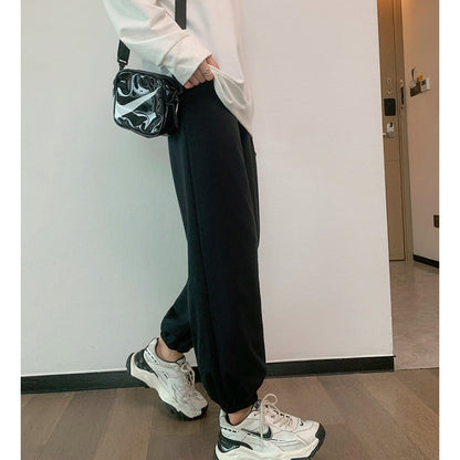Damen Sweatpants Elastische Bündchen Bequem Grau Eveloria