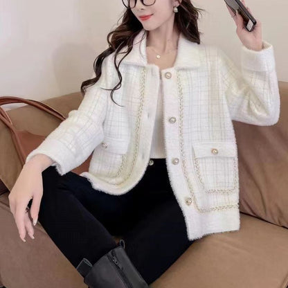 Damen Jacke Hahnentrittmuster Eveloria Elegante