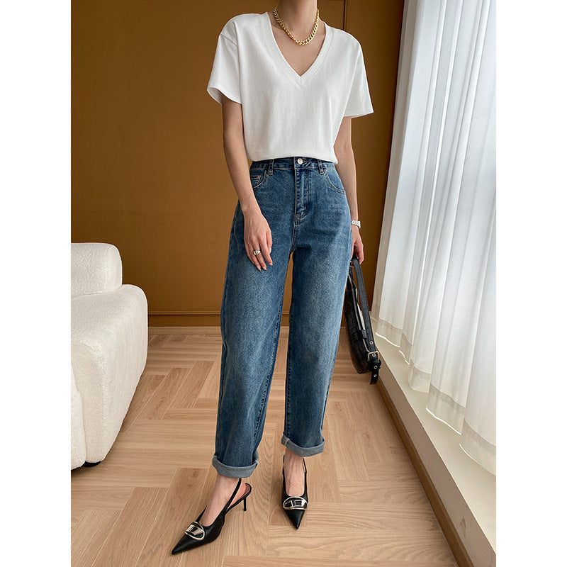 Damen Oversized T-Shirt Weiches Material Auffälliger Druck