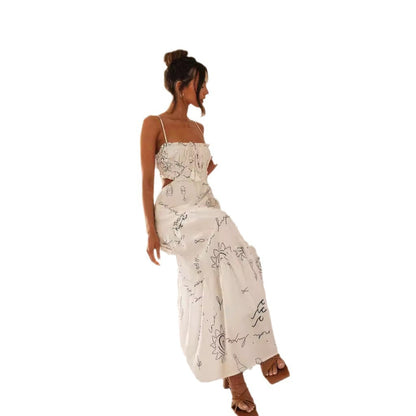 Damen Maxikleid Elastisch Verstellbare Träger Eveloria
