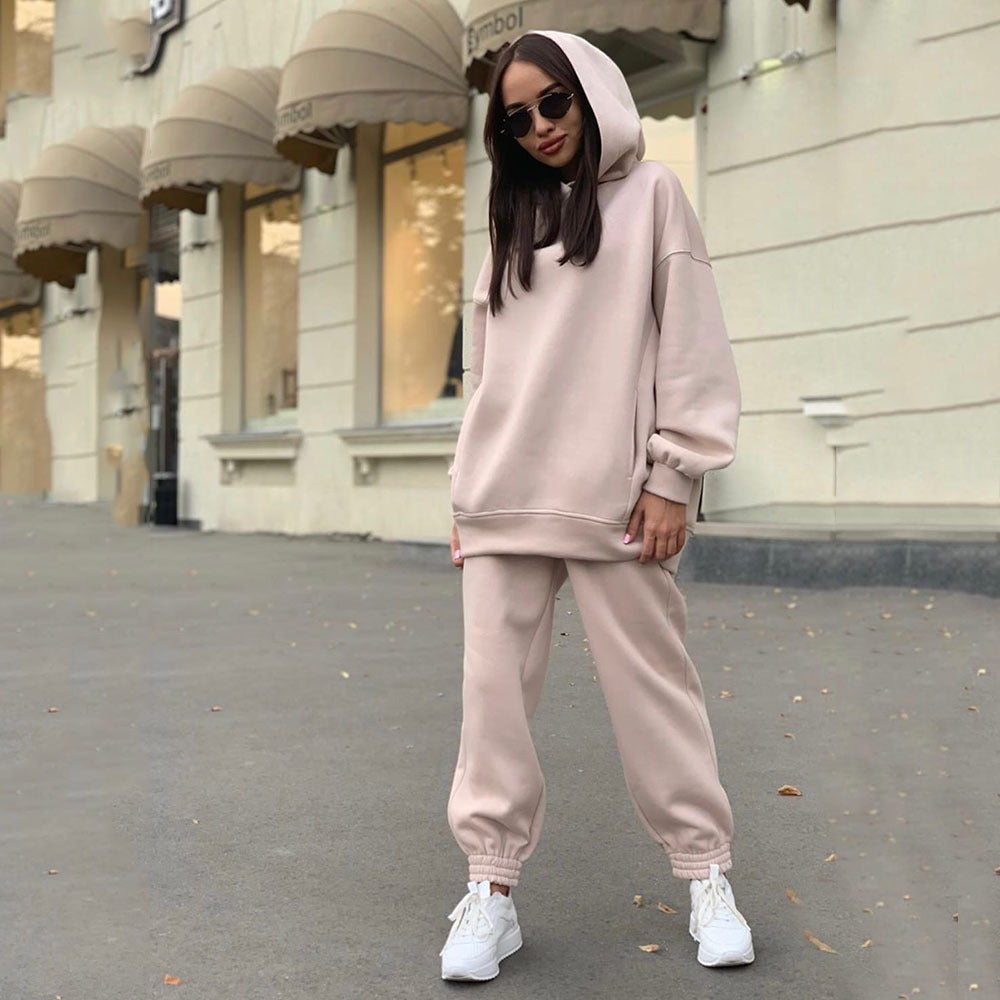 Eveloria Damen Sportlicher Hoodie Jogginghose Set