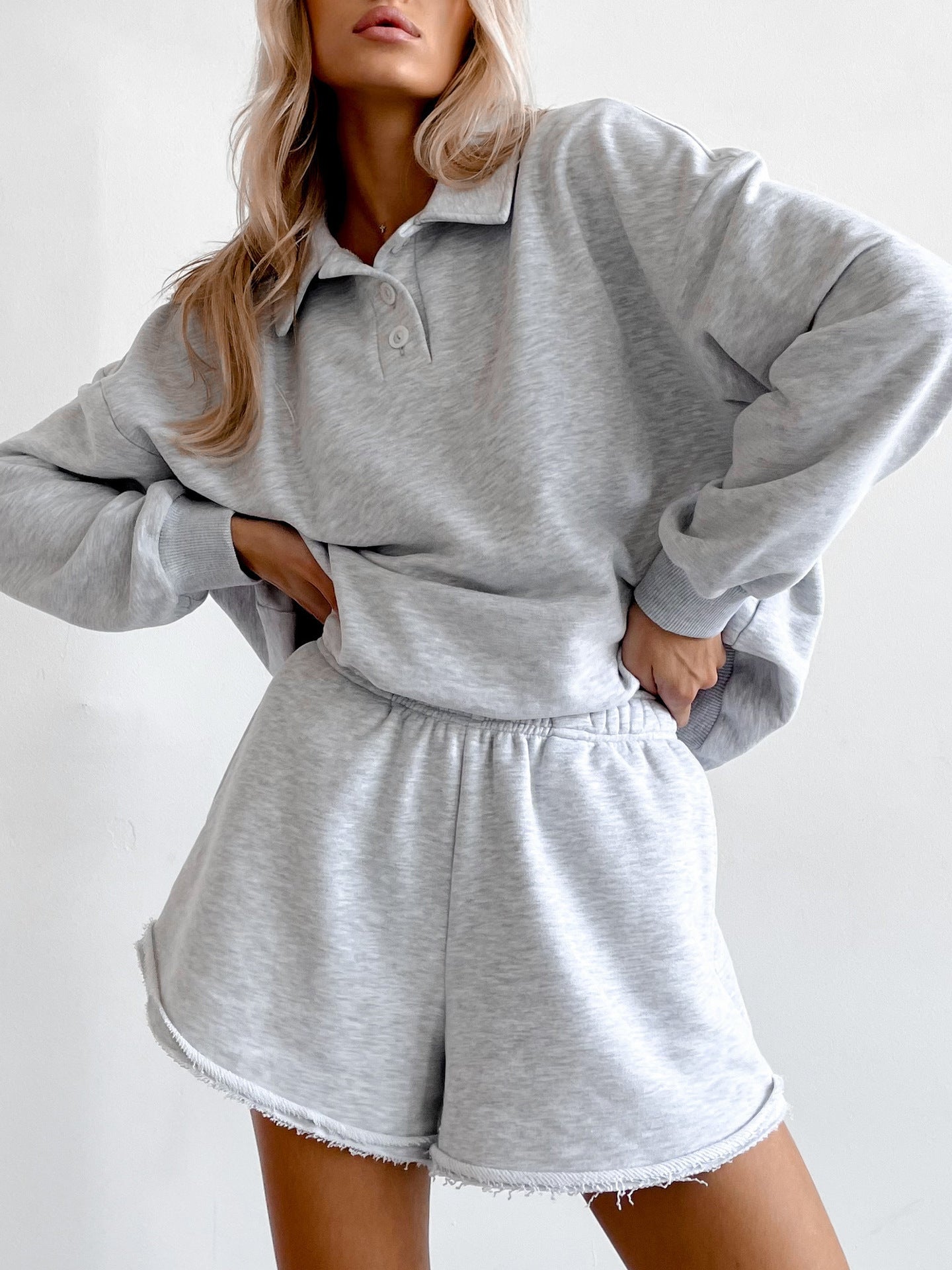 Damen Poloshirt Kurzshorts Set