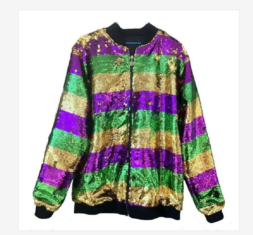 Damen Glitzerjacke Multicolore Pailletten Eveloria