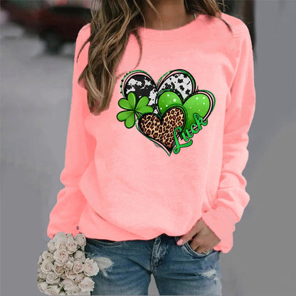 Damen Sweatshirt Herzdesign Auffälliges Motiv Eveloria