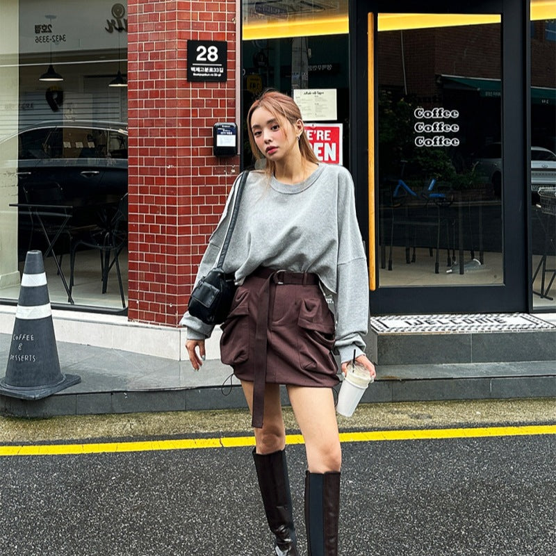 Damen Oversized Pullover Voluminöse Ärmel Eveloria