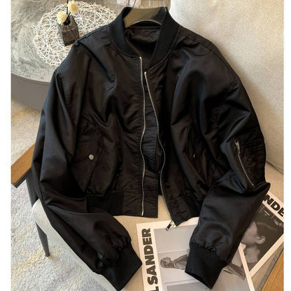 Damen Bomberjacke modisch mit Taschen Eveloria