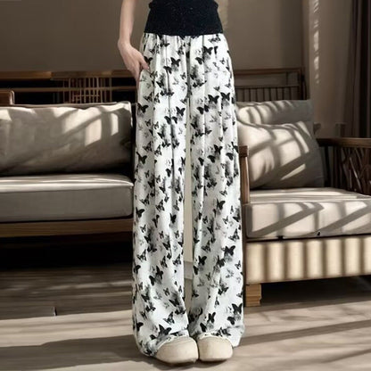 Damen Sommerhose Schmetterlingsmuster Bequem Eveloria
