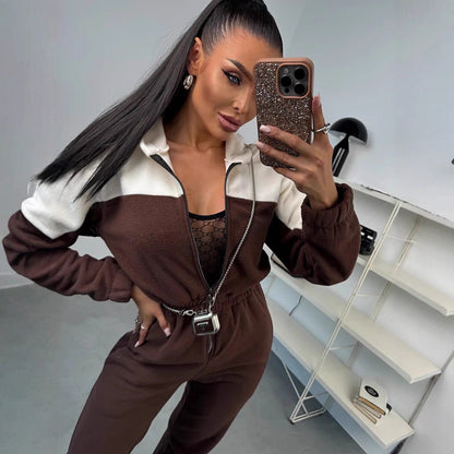 Damen Fleece-Overall mit Reißverschluss und Kapuze Schwarz Eveloria - Eveloria