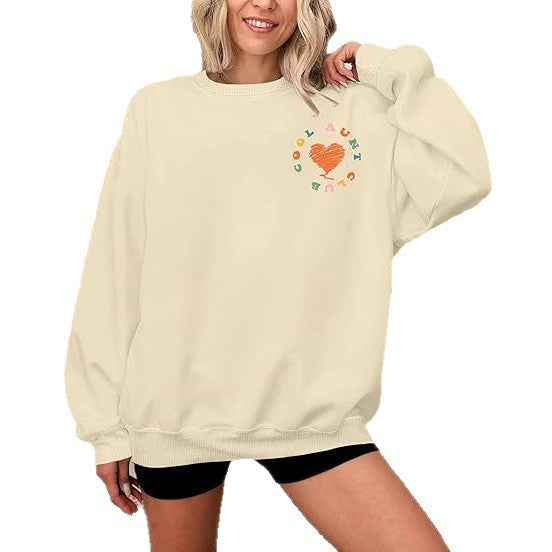 Damen Sweatshirt Lässig Eveloria Baumwolle