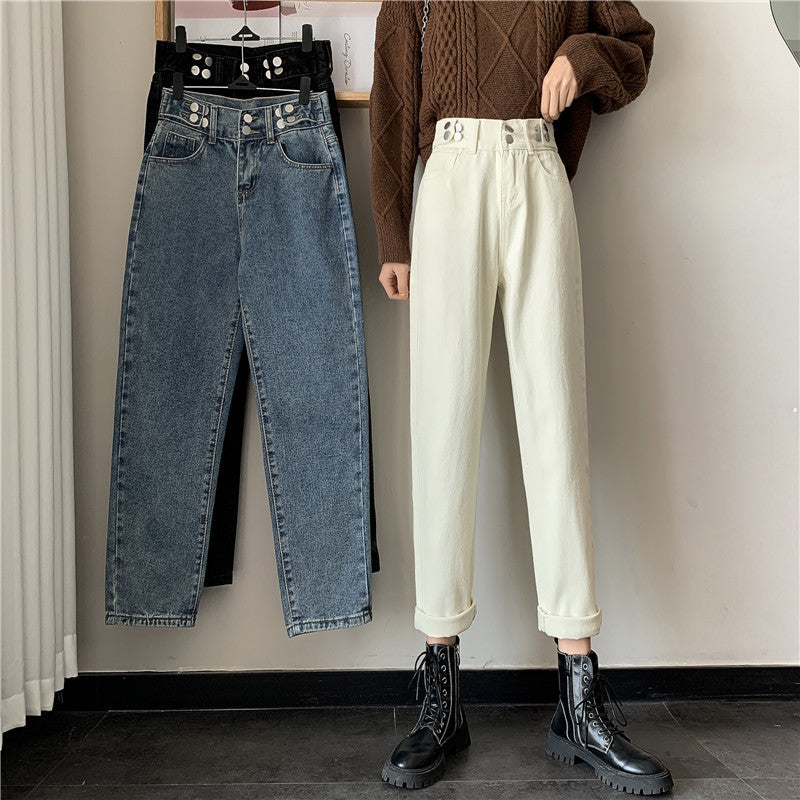 Damen Hochtaillierte Chinohose mit Taschen Schwarz Eveloria - Eveloria