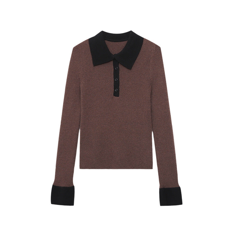 Damen Langarm-Pullover Strukturiertes Rippdesign Hochwertige
