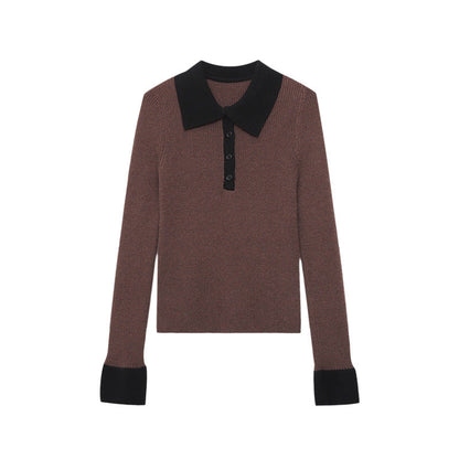 Damen Langarm-Pullover Strukturiertes Rippdesign Hochwertige