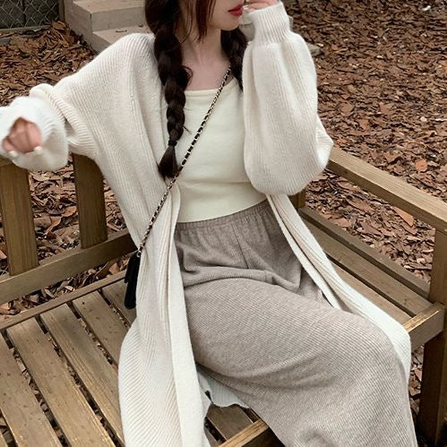 Damen Strickjacke Weit Großes Revers Eveloria