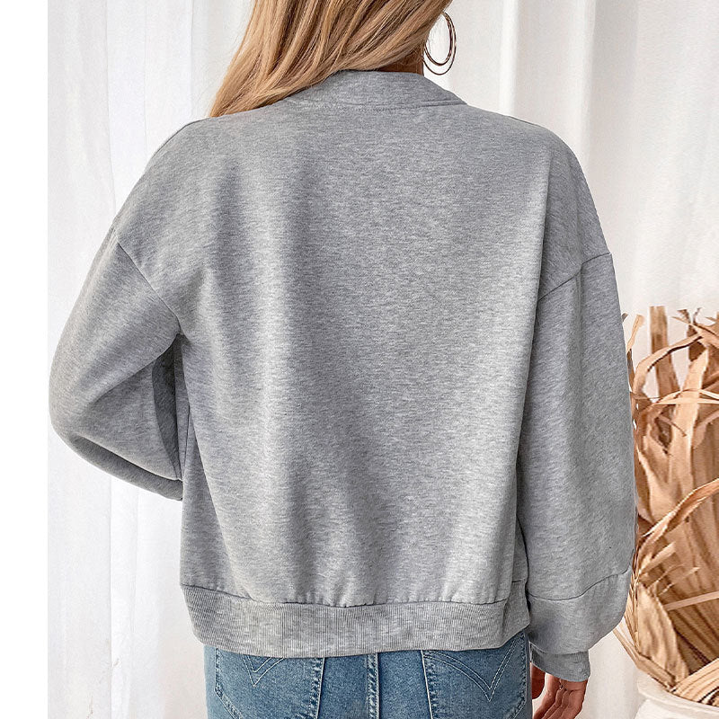Damen Bomberjacke Lässig Voluminöse Ärmel Eveloria