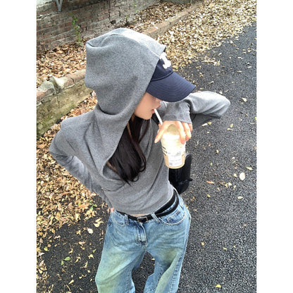 Damen Hoodie Lässig V-Ausschnitt Eveloria