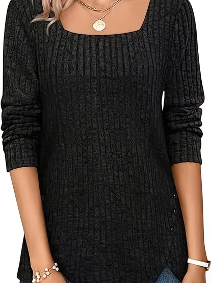 Damen Langarmshirt Eveloria Baumwolle Weiße Farbe