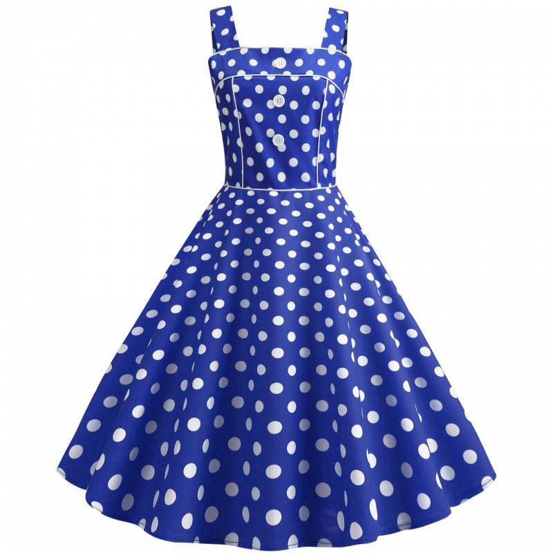 Damen Swingkleid Polka-Dots-Design Eveloria - Eveloria