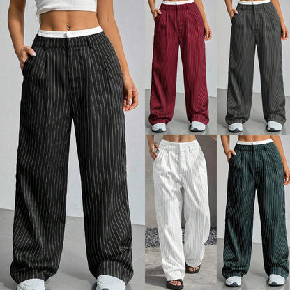 Damen Hochwasserhose klassisch mit schrägen Taschen Schwarz Eveloria - Eveloria