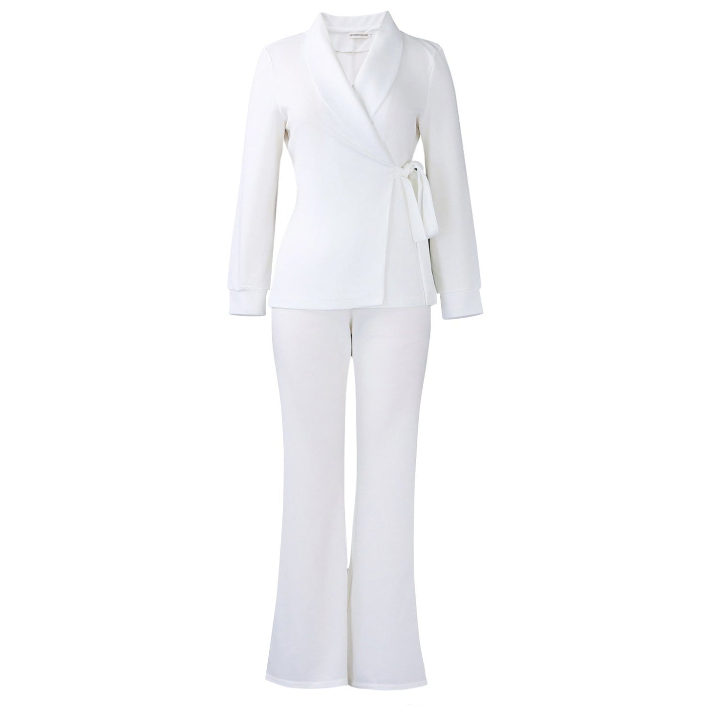 Damen Blazer-Set Weites Bein Modischer Gürtel Eveloria