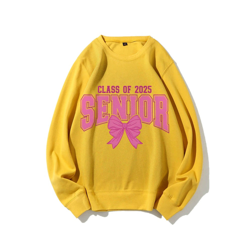 Damen Sweatshirt Abschlussjahr Schleifendesign Grau Eveloria