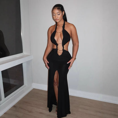 Damen Maxikleid V-Ausschnitt Raffung Elegant Eveloria