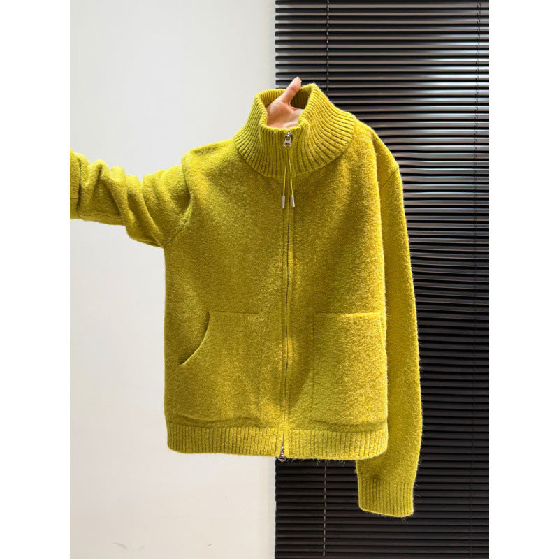 Damen Thermostrickjacke Hochschließend 2 Taschen Eveloria