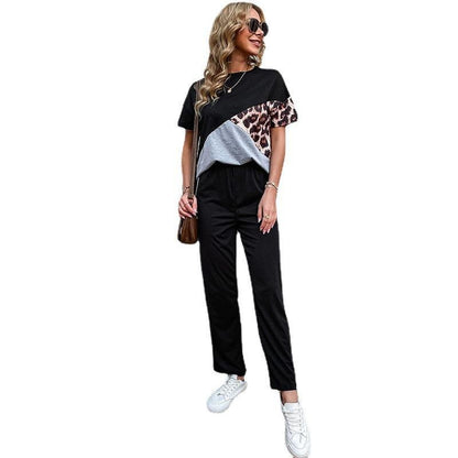 Damen Sportlicher Jumpsuit Kunterbunt Lässig Eveloria
