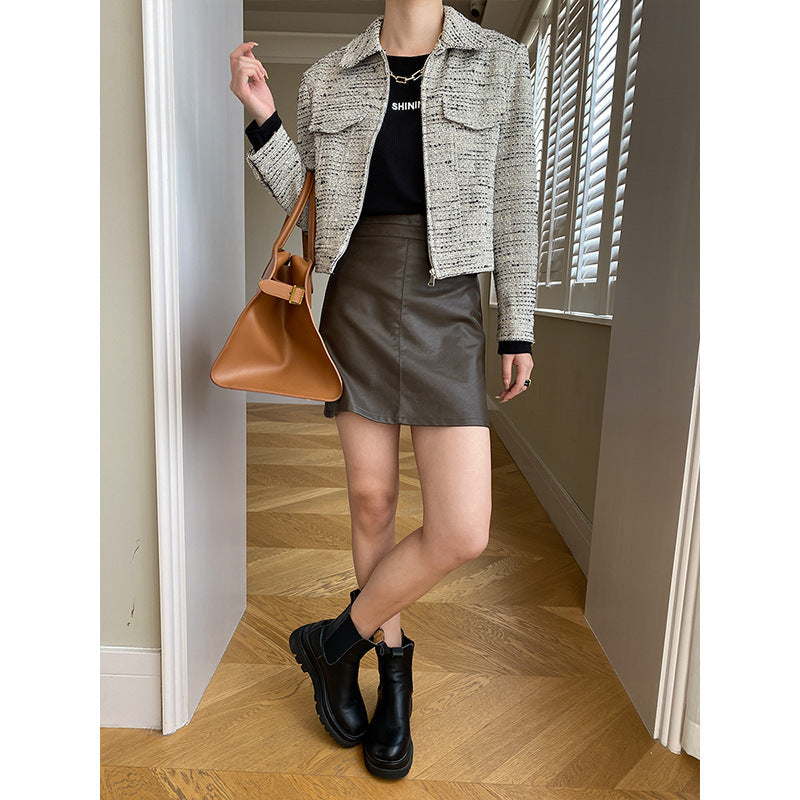 Damen Boucle-Jacke Modisch Eveloria