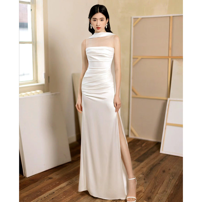 Damen Maxi Abendkleid Strapless Figurbetont Elegant