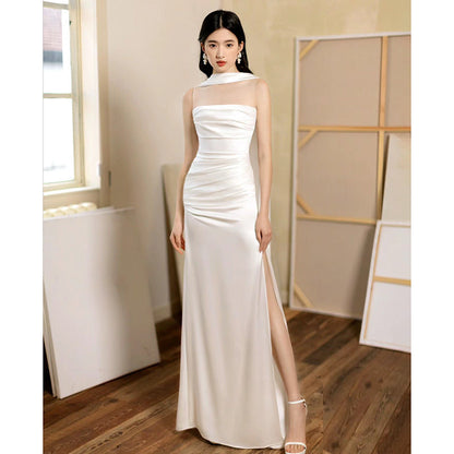 Damen Maxi Abendkleid Strapless Figurbetont Elegant