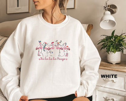 Damen Sweatshirt Flamingo-Motiv Lässig Eveloria