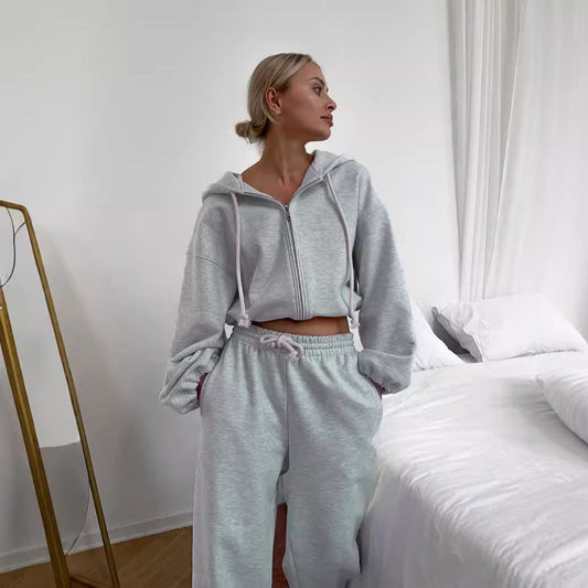 Damen Hoodie und Jogginghose Eveloria Baumwolle Bequem - Eveloria
