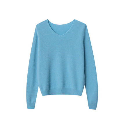 Damen Pullover V-Ausschnitt Weich Evelyn