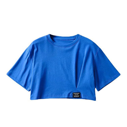 Damen Cropped Oberteil Lässiger Schnitt Elastisch Eveloria