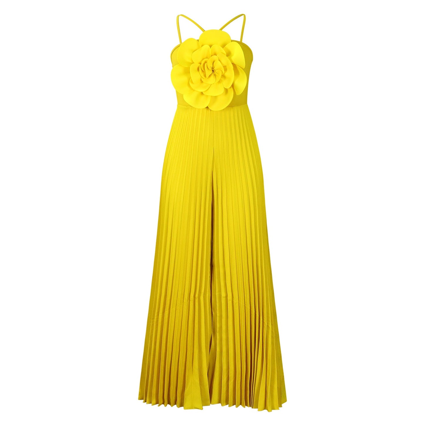 Damen Jumpsuit Plissee-Design Blumenmuster Eveloria