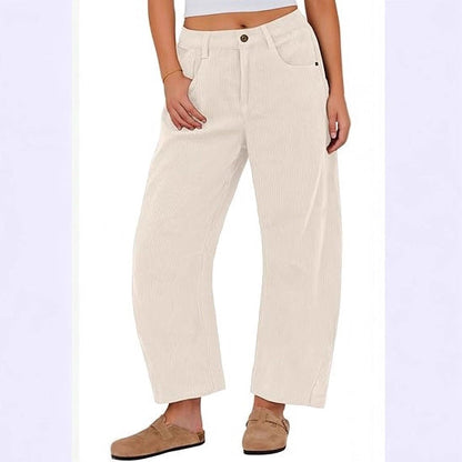 Damen Cordhose Weite Passform mit Seitentaschen Eveloria