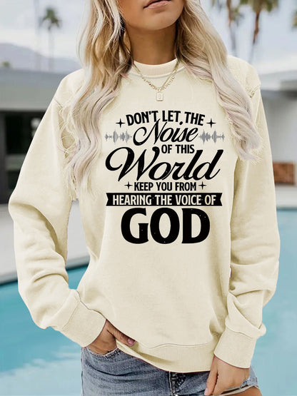 Damen Sweatshirt Bequem Mit Aufdruck Grau