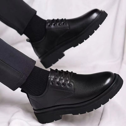Herren Schnürschuhe Oxford Elegantes Leder Schwarz - Eveloria