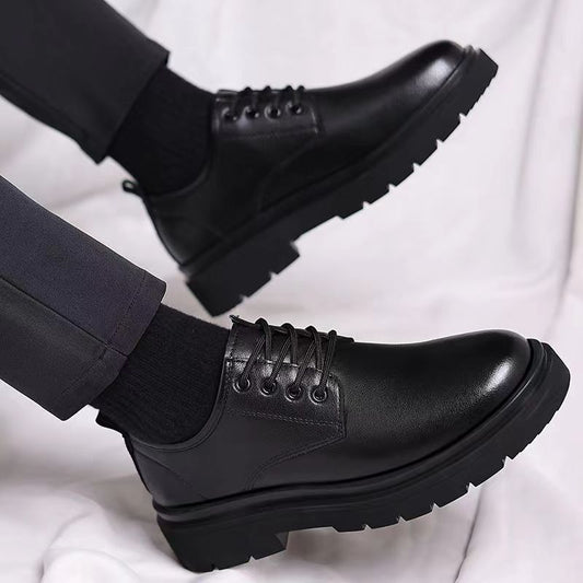 Herren Schnürschuhe Oxford Elegantes Leder Schwarz - Eveloria