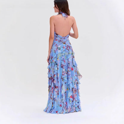 Eveloria Damen Abendkleid Rüschen