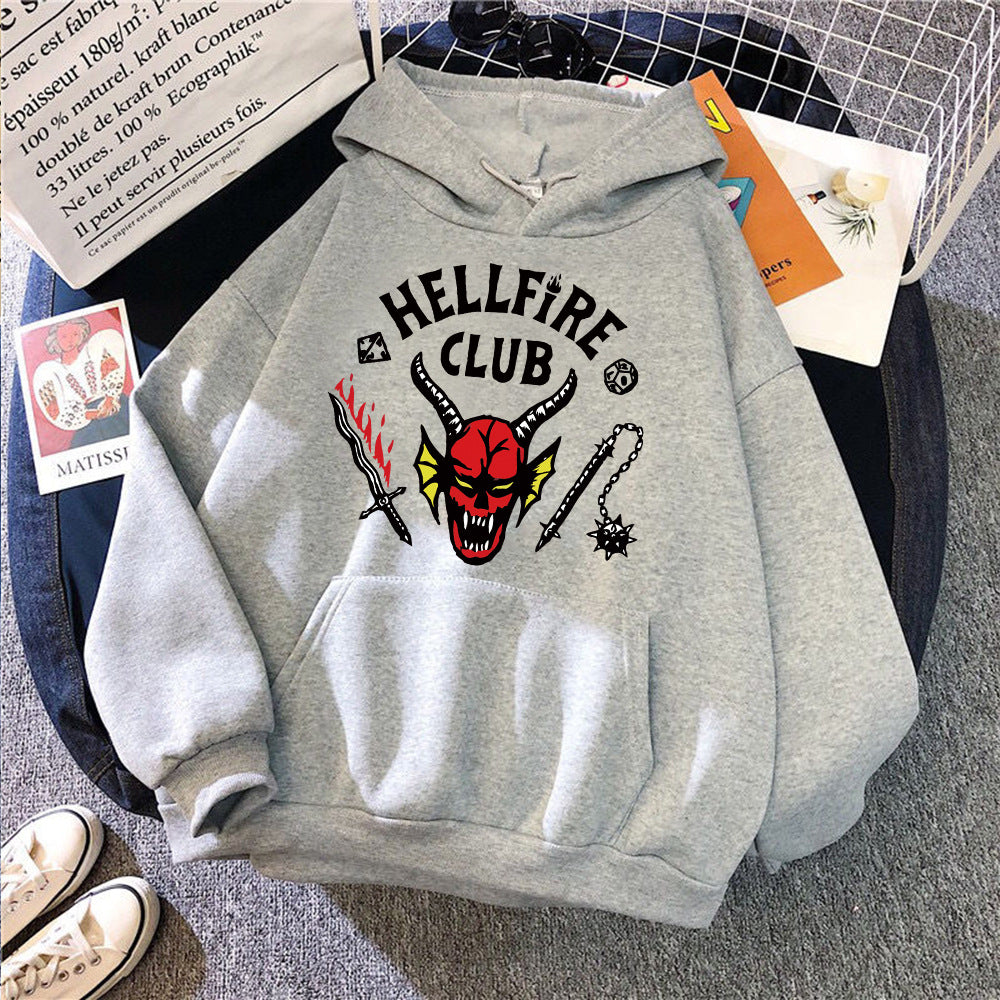 Damen Kapuzenpullover Auffälliges Motiv Lässiger Schnitt