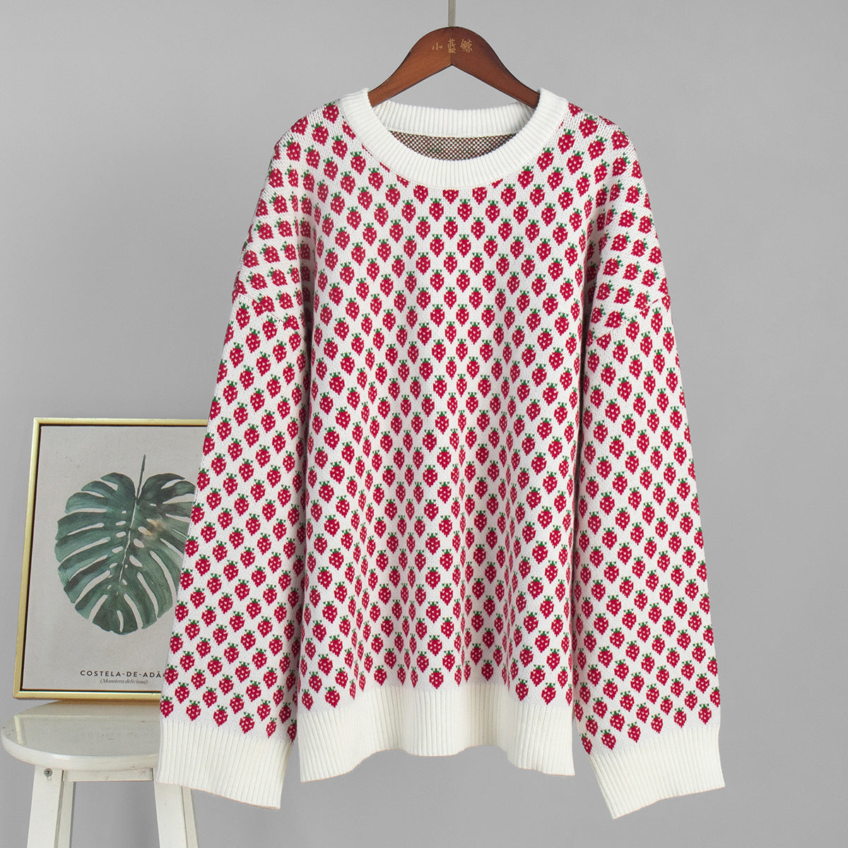 Damen Oversized Pullover Floralmuster Eveloria